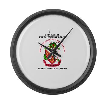 3IB - M01 - 03 - 3rd Intelligence Battalion with Text - Large Wall Clock
